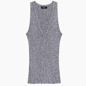 NWOT Theory Charcoal Knit Button Tank
